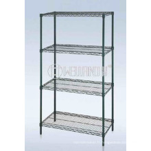 Green Epoxy Metal Wire Shelving Rack pour restaurant Équipement de cuisine